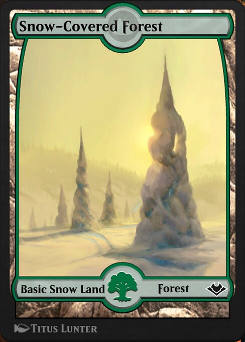 Snow-Covered Forest — MTG Arena Promos #261, art by Titus Lunter