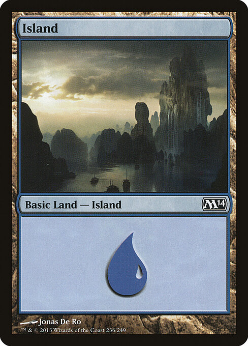 Island — Magic 2014 #236, art by Jonas De Ro
