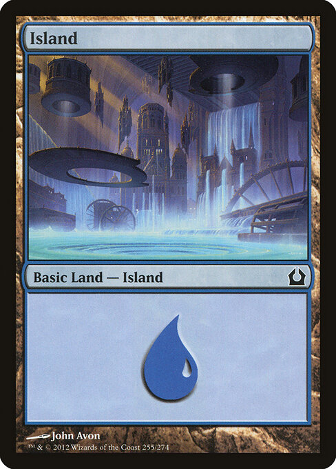 Island — Return to Ravnica #255, art by John Avon