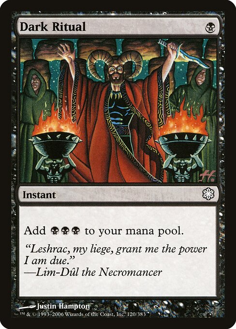 Dark Ritual — Coldsnap Theme Decks #120, art by Justin Hampton