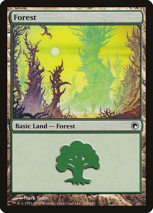Forest — Scars of Mirrodin #248, art by Mark Tedin