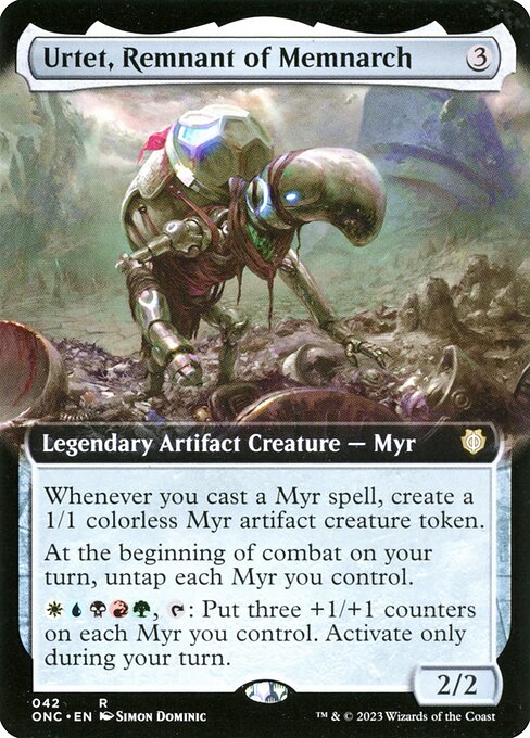 Urtet, Remnant of Memnarch — Phyrexia: All Will Be One Commander #42, art by Simon Dominic