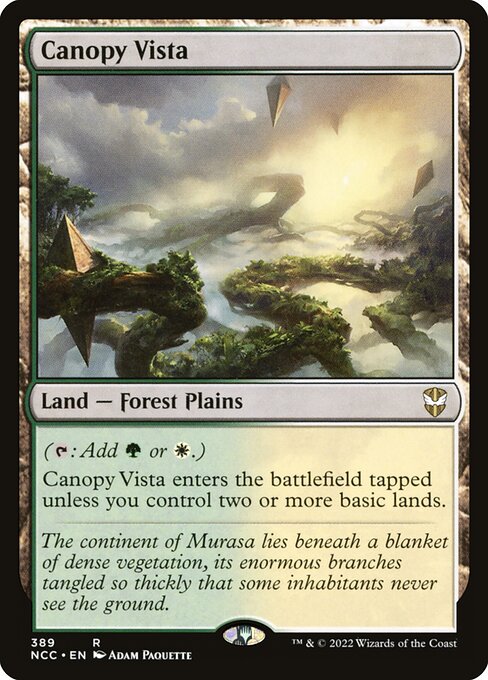 Canopy Vista — New Capenna Commander #389, art by Adam Paquette