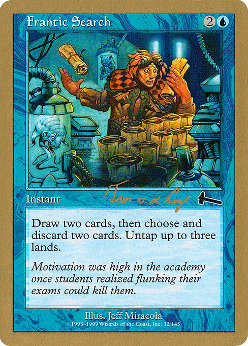Frantic Search — World Championship Decks 2000 #tvdl32, art by Jeff Miracola