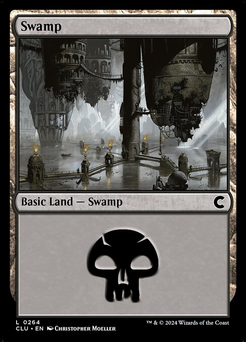 Swamp — Ravnica: Clue Edition #264, art by Christopher Moeller
