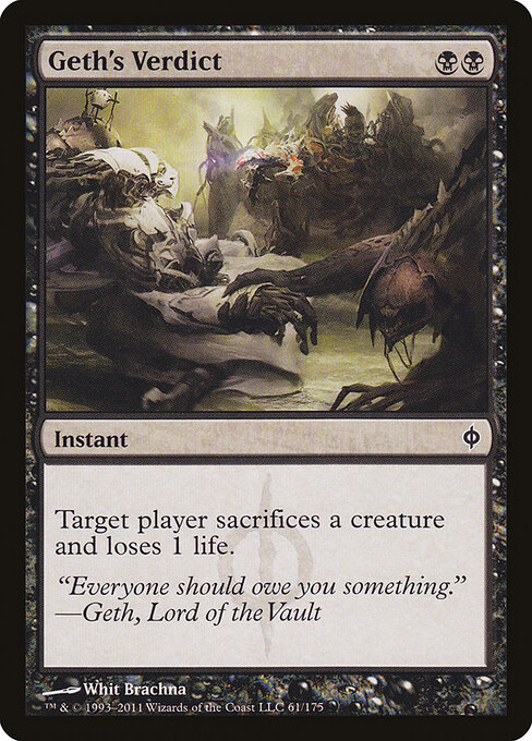 Geth's Verdict — New Phyrexia #61, art by Whit Brachna