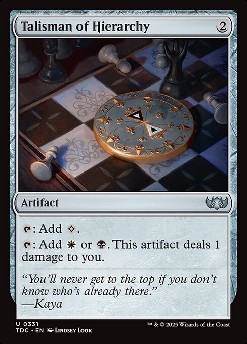 Talisman of Hierarchy — Tarkir: Dragonstorm Commander #331, art by Lindsey Look