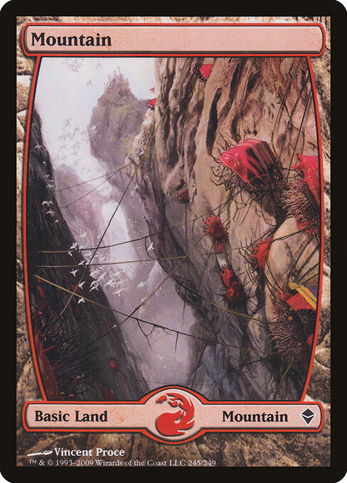 Mountain — Zendikar #245, art by Vincent Proce