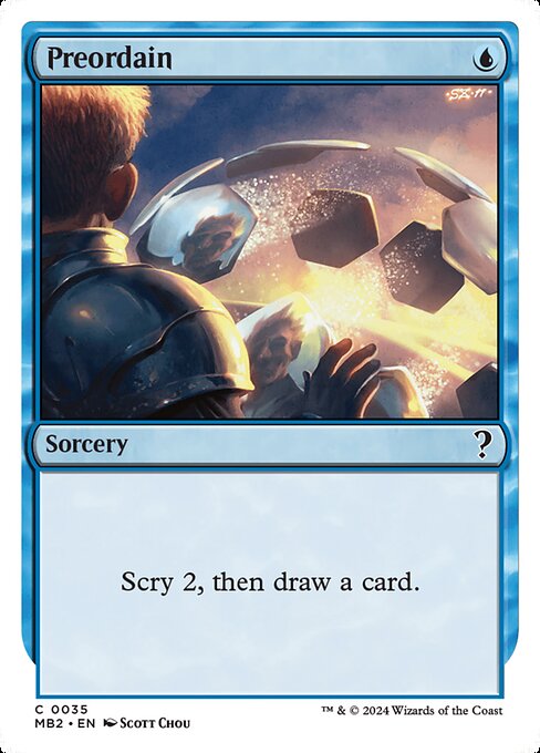 Preordain — Mystery Booster 2 #35, art by Scott Chou