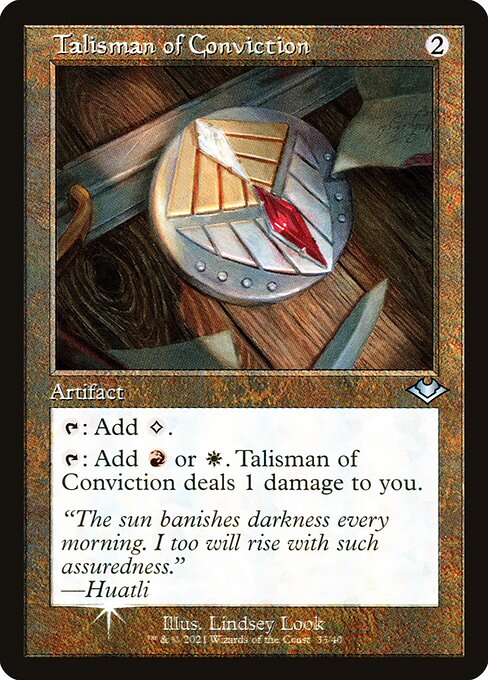 Talisman of Conviction — Modern Horizons 1 Timeshifts #33, art by Lindsey Look