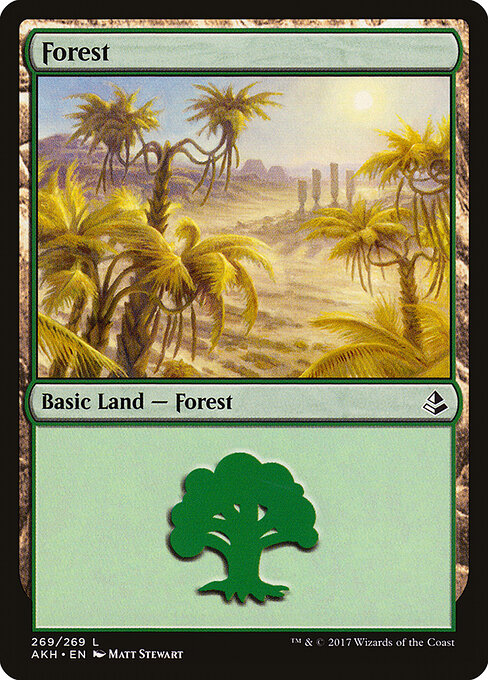 Forest — Amonkhet #269, art by Matt Stewart
