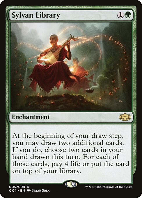 Sylvan Library — Commander Collection: Green #5, art by Bryan Sola