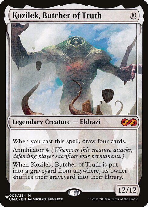 Kozilek, Butcher of Truth — The List #UMA-6, art by Michael Komarck