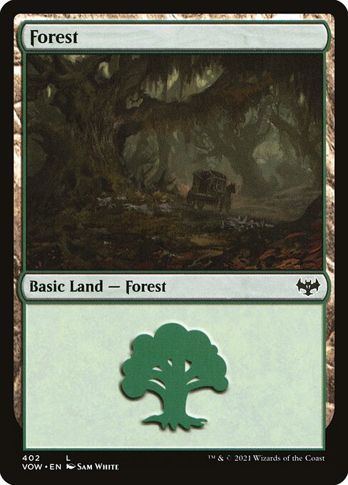 Forest — Innistrad: Crimson Vow #402, art by Sam White