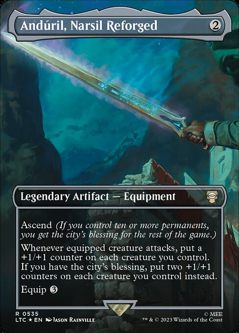 Andúril, Narsil Reforged — Tales of Middle-earth Commander #535, art by Jason Rainville