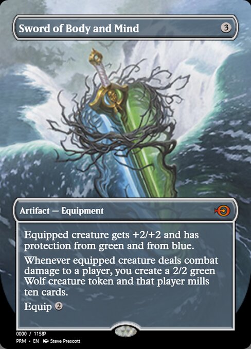 Sword of Body and Mind — Magic Online Promos #82850, art by Steve Prescott