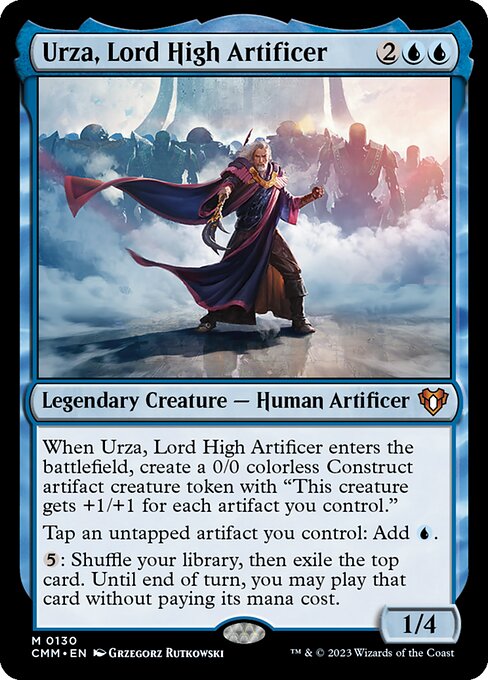 Urza, Lord High Artificer — Commander Masters #130, art by Grzegorz Rutkowski