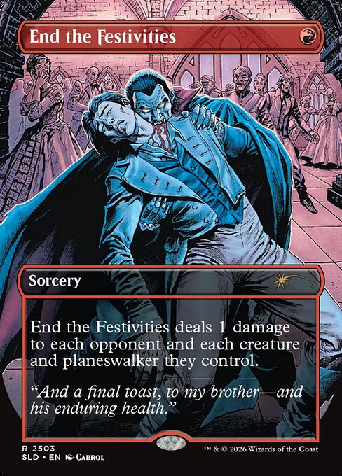 End the Festivities — Secret Lair Drop #2503, art by Cabrol