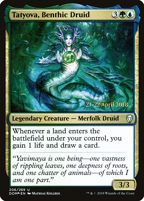 Tatyova, Benthic Druid — Dominaria Promos #206s, art by Mathias Kollros