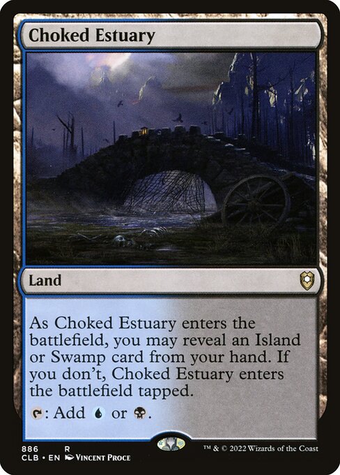 Choked Estuary — Commander Legends: Battle for Baldur's Gate #886, art by Vincent Proce