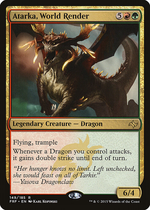 Atarka, World Render — Fate Reforged #149, art by Karl Kopinski