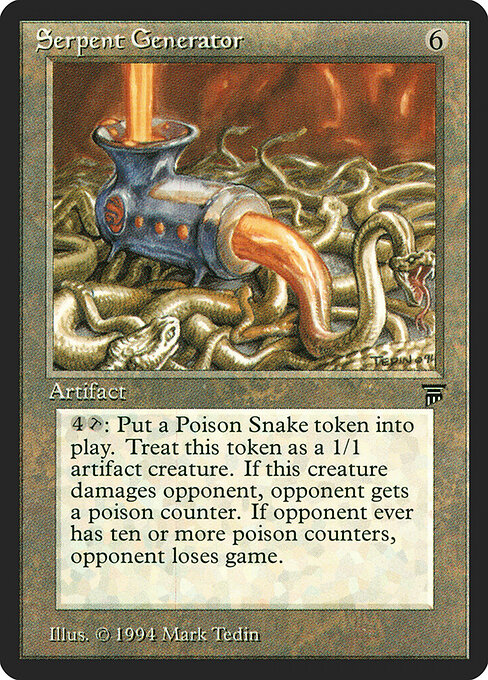 Serpent Generator — Legends #295, art by Mark Tedin