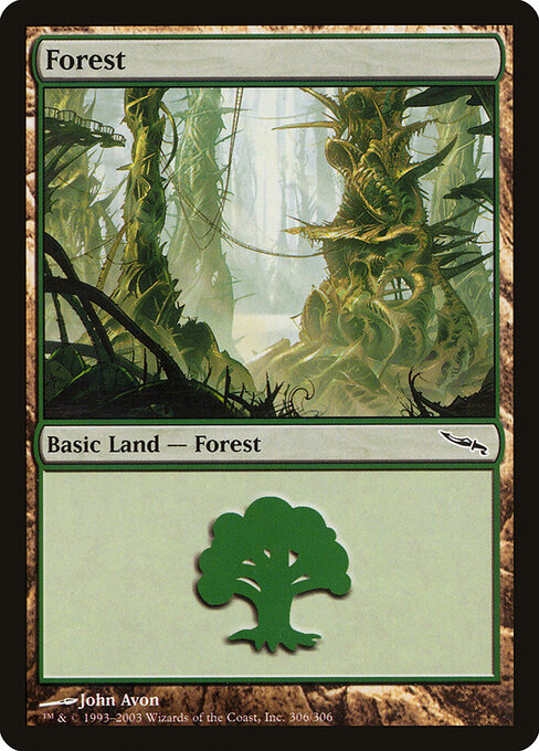 Forest — Mirrodin #306, art by John Avon