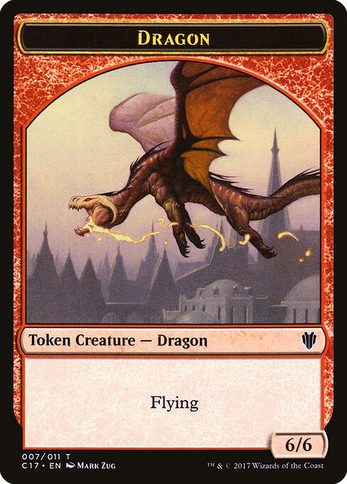 Dragon — Commander 2017 Tokens #7, art by Mark Zug