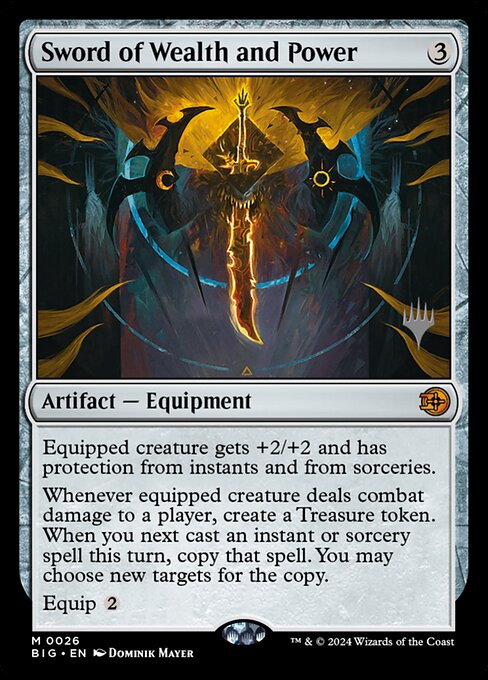 Sword of Wealth and Power — The Big Score Promos #26p, art by Dominik Mayer