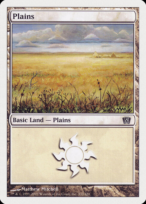 Plains — Eighth Edition #332, art by Matthew Mitchell