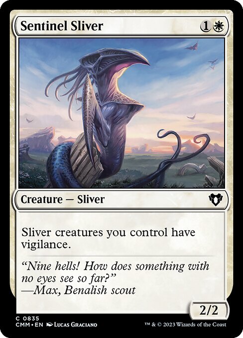 Sentinel Sliver — Commander Masters #835, art by Lucas Graciano