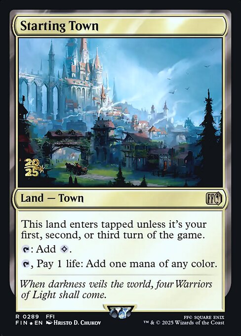 Starting Town — Final Fantasy Promos #289s, art by Hristo D. Chukov
