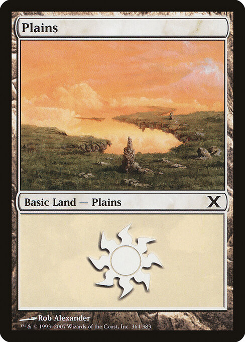 Plains — Tenth Edition #364, art by Rob Alexander