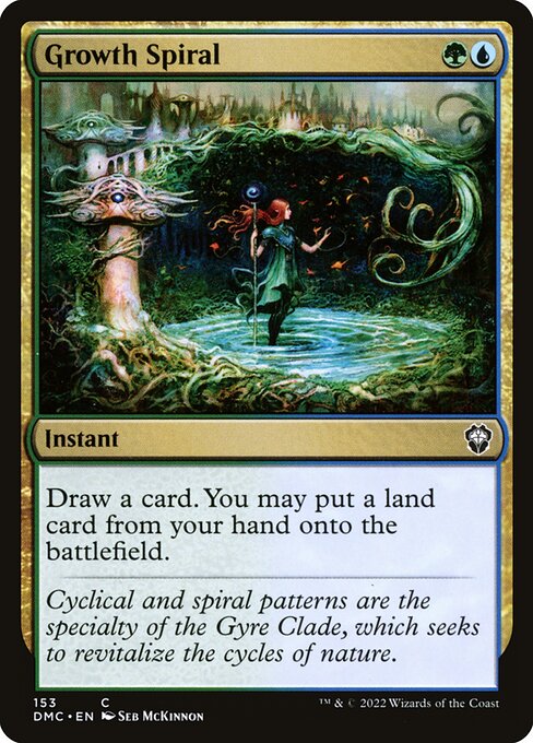 Growth Spiral — Dominaria United Commander #153, art by Seb McKinnon