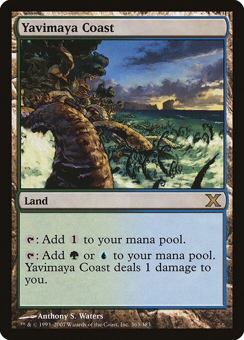 Yavimaya Coast — Tenth Edition #363, art by Anthony S. Waters
