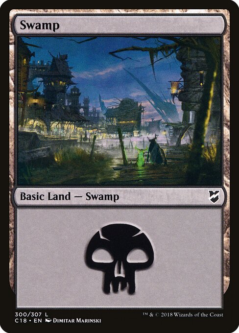 Swamp — Commander 2018 #300, art by Dimitar Marinski