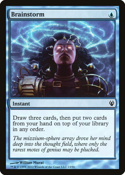 Brainstorm — Duel Decks: Izzet vs. Golgari #13, art by Willian Murai
