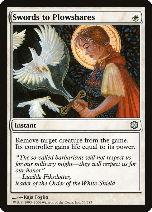 Swords to Plowshares — Coldsnap Theme Decks #54, art by Kaja Foglio