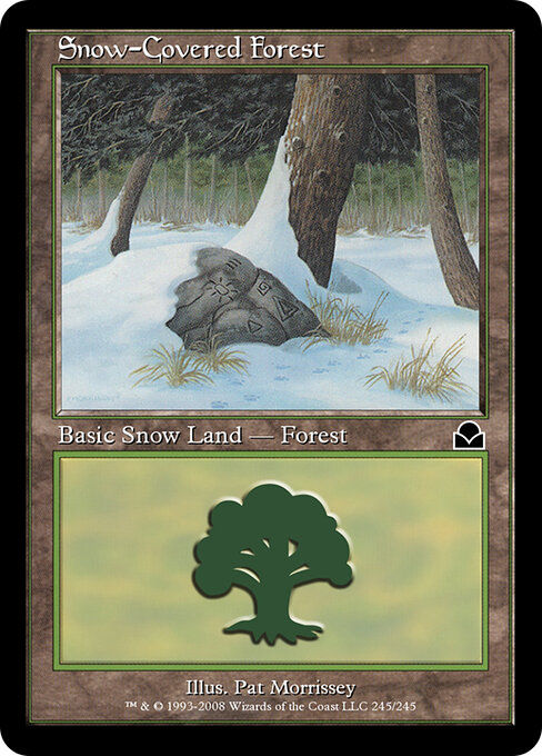 Snow-Covered Forest — Masters Edition II #245, art by Pat Lewis
