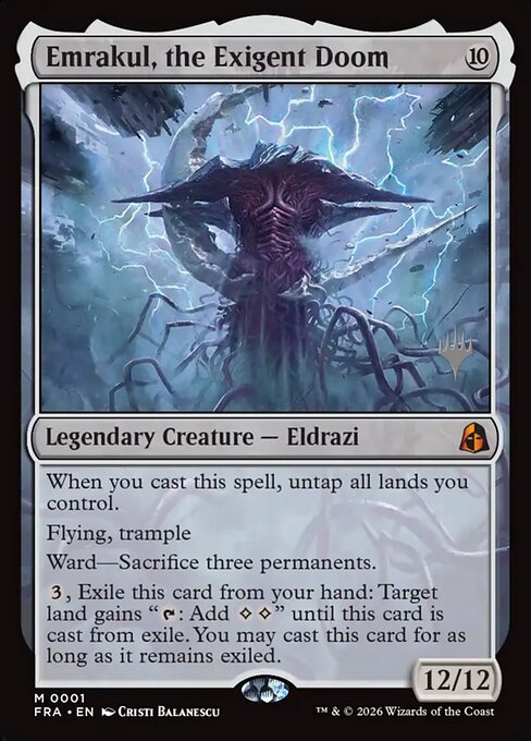 Emrakul, the Exigent Doom — Reality Fracture Promos #1p, art by Cristi Balanescu