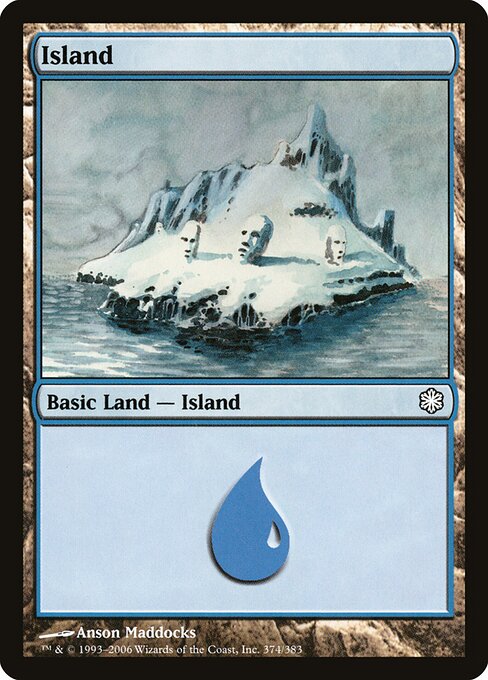 Island — Coldsnap Theme Decks #374, art by Anson Maddocks