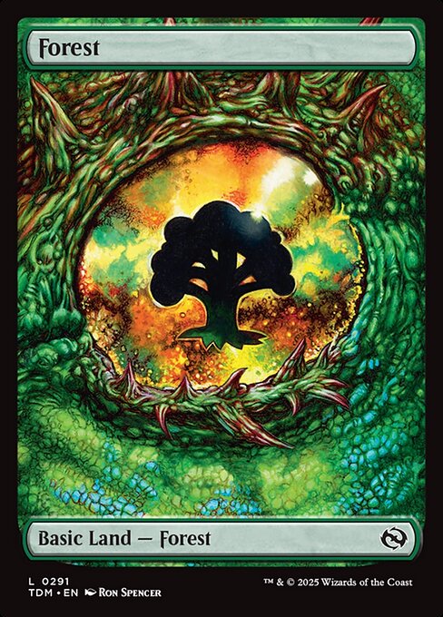 Forest — Tarkir: Dragonstorm #291, art by Ron Spencer
