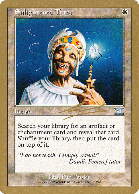 Enlightened Tutor — World Championship Decks 2000 #nl19, art by Dan Frazier