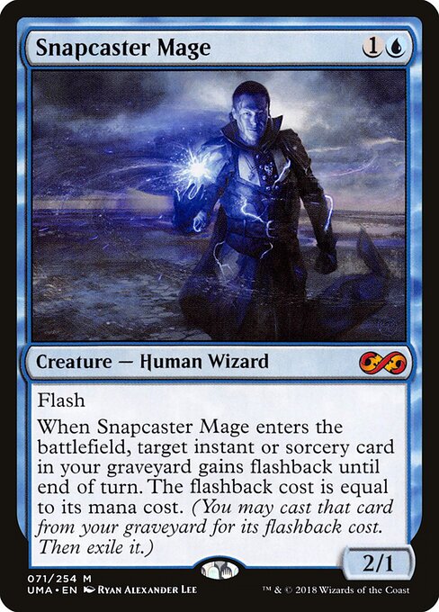 Snapcaster Mage — Ultimate Masters #71, art by Ryan Alexander Lee