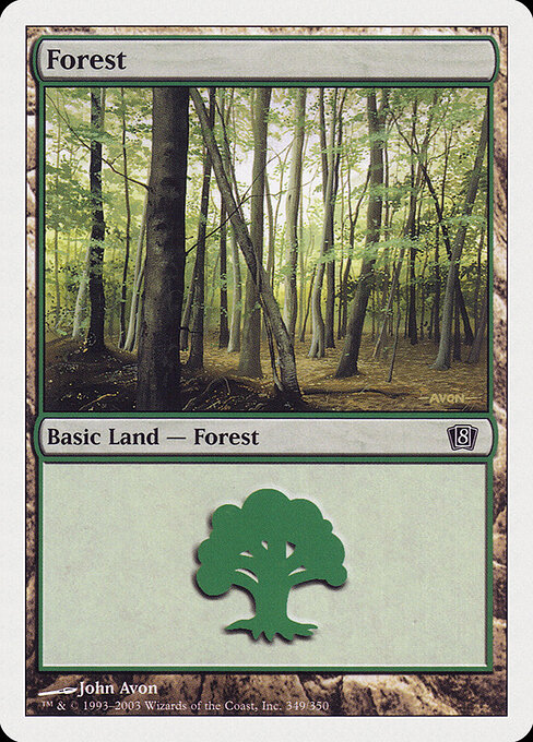 Forest — Eighth Edition #349, art by John Avon