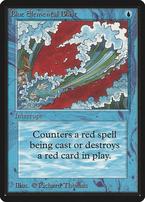 Blue Elemental Blast — Limited Edition Beta #50, art by Richard Thomas