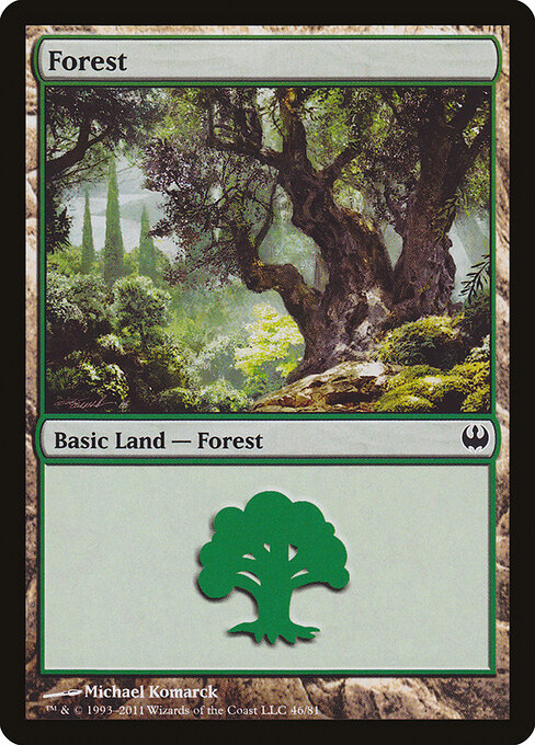 Forest — Duel Decks: Knights vs. Dragons #46, art by Michael Komarck