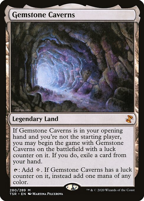 Gemstone Caverns — Time Spiral Remastered #280, art by Martina Pilcerova