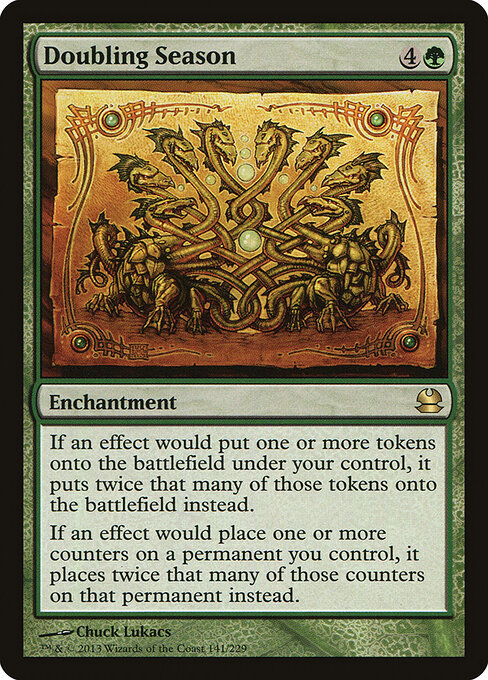 Doubling Season — Modern Masters #141, art by Chuck Lukacs