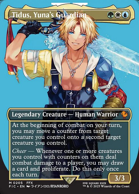 Tidus, Yuna's Guardian — Final Fantasy Commander #205, art by Ryanroro